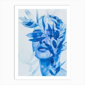 'Blue Leaves' 19 Art Print