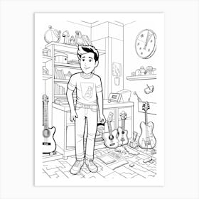 Andy S Room (Toy Story) Fantasy Inspired Line Art 2 Art Print