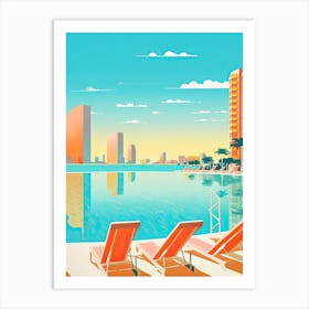 Cancun, Mexico, Graphic Illustration 2 Art Print