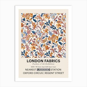 Poster Rose Mist London Fabrics Floral Pattern 4 Art Print