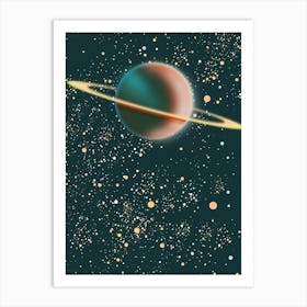 Saturn In Space Art Print