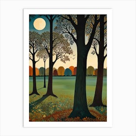 William Morris Full Moon In The Woods 3 Art Print