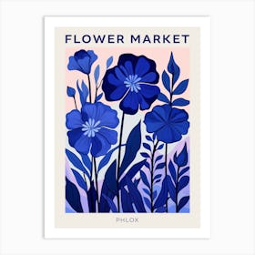 Blue Flower Market Poster Phlox 1 Art Print