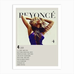 Beyonce Album Cover Signed Poster 1 Art Print