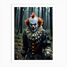 Haunted Forest: The Clown’s Stare Art Print