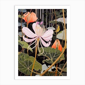 Flower Illustration Honeysuckle 3 Art Print