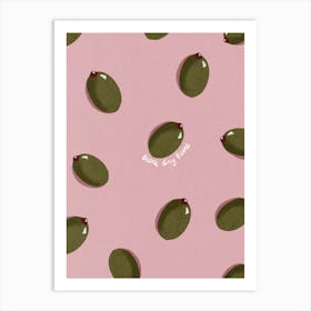 Pink Olives Art Print