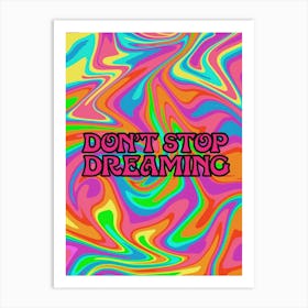 Groovy 70s Inspirational Quote Art Print