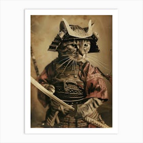 Samurai Cat 1 Art Print