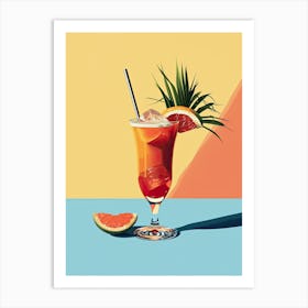 Tropical Cocktail, Modern Mixtape: Atomic Libations Art Print