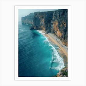 Cliffs And Beach Art Print