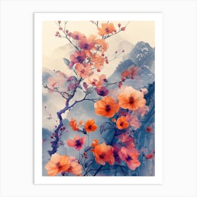 Chinese Flowers Art Print