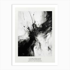 Contrast Abstract Black And White 2 Poster Art Print
