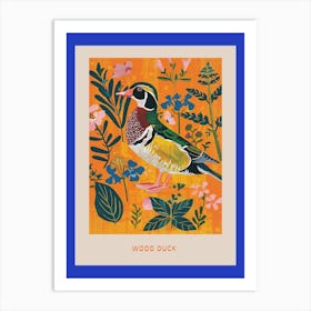 Spring Birds Poster Wood Duck 2 Art Print