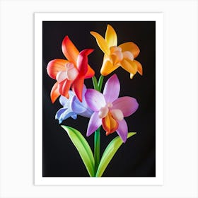 Bright Inflatable Flowers Monkey Orchid 1 Art Print