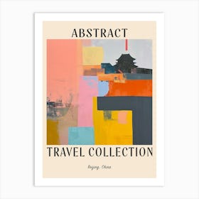 Abstract Travel Collection Poster Beijing China 1 Art Print