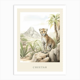 Beatrix Potter Inspired  Animal Watercolour Cheetah 1 Art Print