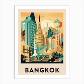 Bangkok 4 Vintage Travel Poster Art Print