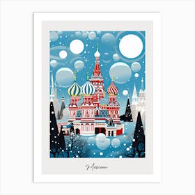 Poster Of Moscow, Illustration In The Style Of Pop Art 4 Art Print