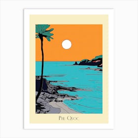 Poster Of Minimal Design Style Of Phu Quoc, Vietnam 4 Art Print