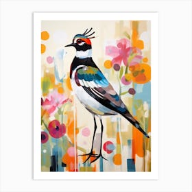 Bird Painting Collage Lapwing 1 Art Print