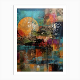 Abstract Painting Blending of textures Art Print