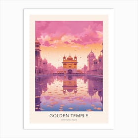 Golden Temple Amritsar India Travel Poster Art Print