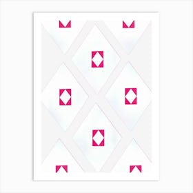 Pink Squares Art Print