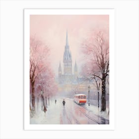 Dreamy Winter Painting Glasgow United Kingdom 2 Art Print