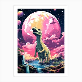 T-Rex In Space Art Print