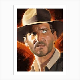 Indiana Jones Portrait Art Print