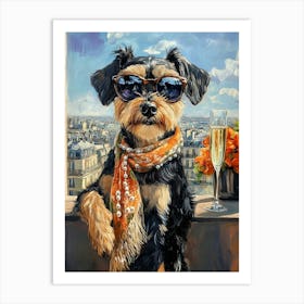 Fancy Airedale 7 Art Print