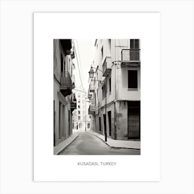 Poster Of Malaga, Spain, Photography In Black And White 7 Art Print