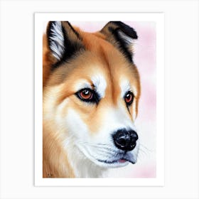 Akita Watercolour 5 Dog Art Print