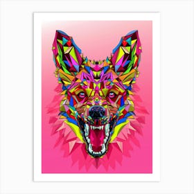 Abstract Wolf Head Art Print