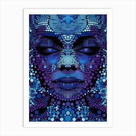 Blue Dots 3 Art Print