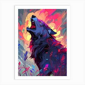 Howling Wolf Art Print