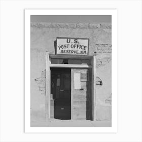 Entrance To Adobe Post Office At Reserve, New Mexico, Reserve Is The County Seat Of Catron County, A County Art Print