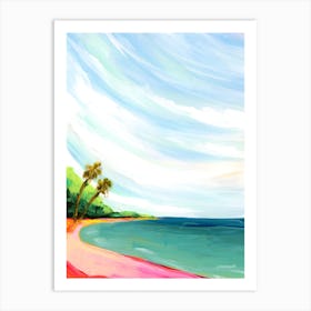 Tropical Palm Trees And Beach Landscape Art Print