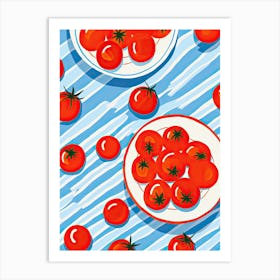 Cherry Tomatoes Summer Illustration 2 Art Print
