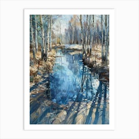 Birch Stream Art Print