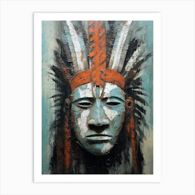 Kiowa Keepsakes in Masks - Native Americans Series Art Print