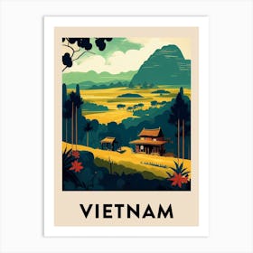 Vietnam 3 Vintage Travel Poster Art Print