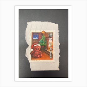 Russian Christmas Stamp Art Print