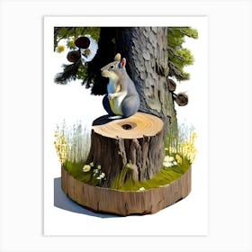 Asquirrel Sworld Art Print