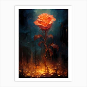 Rose Of Darkness Art Print