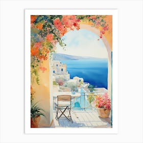 Mediterranean Hotel Terrace Poster Art Print