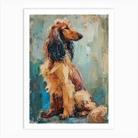 Afghan Hound Acrylic Painting 1 Art Print