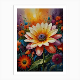 Daisy Flower Art Print