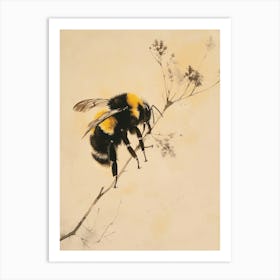 Andrena Bee Storybook Illustration 31 Art Print